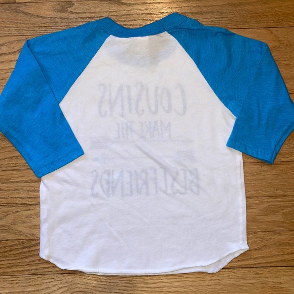 American Apparel "Cousins Make The Best Friends" Long Sleeve T-Shirt (SZ 4T) - Picture 2 of 5